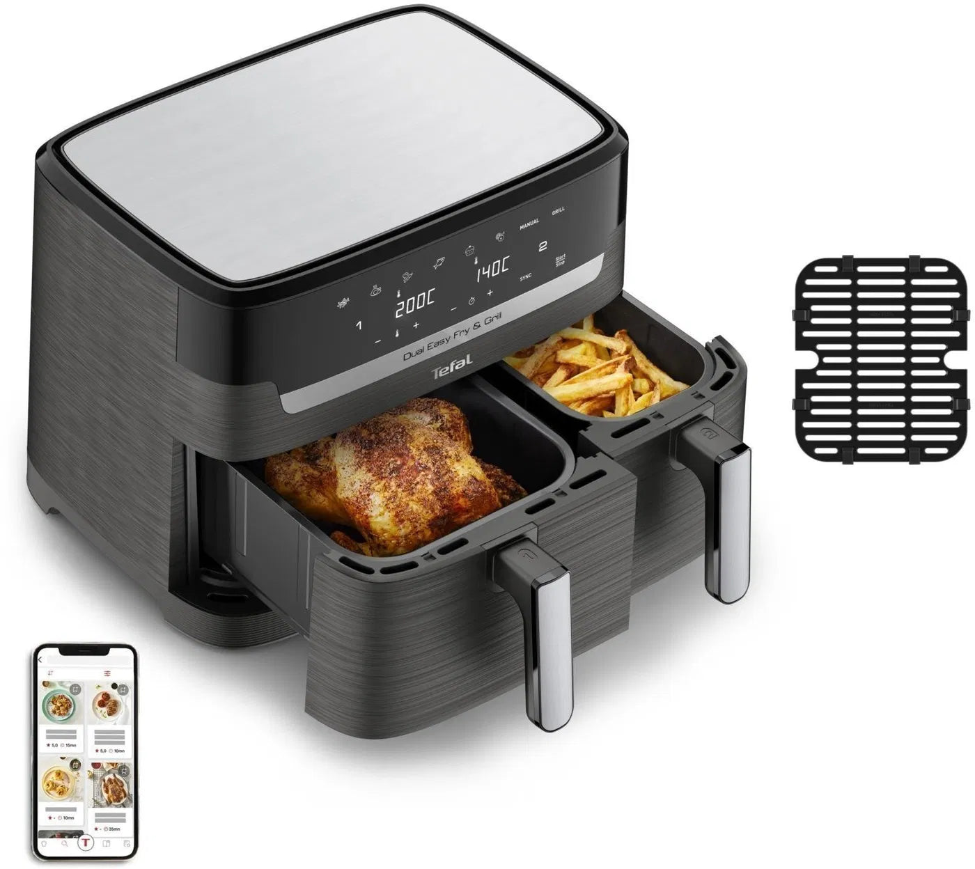 Tefal EY905B10 Dual Easy Fry & Grill 8,3 l – horúcovzdušná fritéza